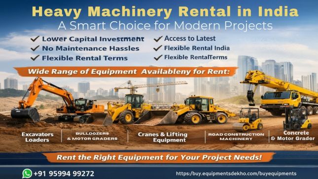 Heavy Machinery Rental in India &ndash; A Smart Choice for Modern Projects