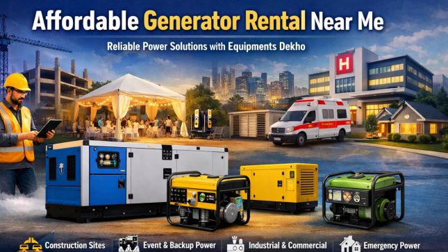 Affordable Generator Rental Near Me &ndash; Reliable Power Solutions with Equipments Dekho