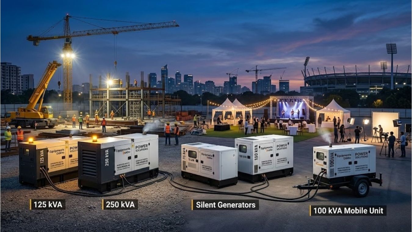 Empower Your Projects with Premium Generator Rental Services from Equipments Dekho
