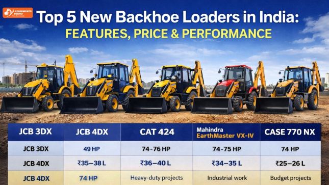 Top 5 New Backhoe Loaders in India: Features, Price & Performance