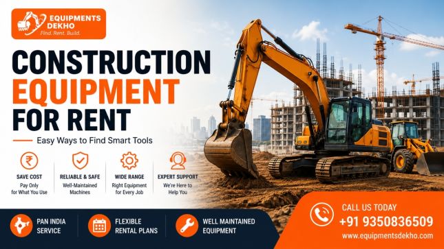 Construction Equipment for Rent: Easy Ways to Find Smart Tools