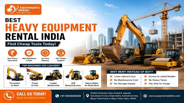 Best Heavy Equipment Rental India: Find Cheap Tools Today!