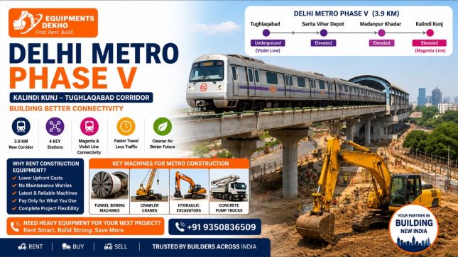 Delhi Metro Phase V: New Kalindi Kunj&ndash;Tughlaqabad Corridor to Improve Regional Connectivity