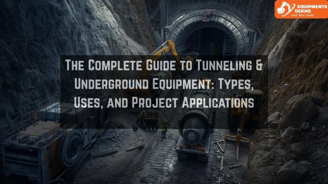 The Complete Guide to Tunneling & Underground Equipment: Types, Uses, and Project Applications